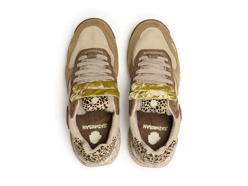 Satorisan Donna Sneakers Chacrona in Pelle Premium Driftwood