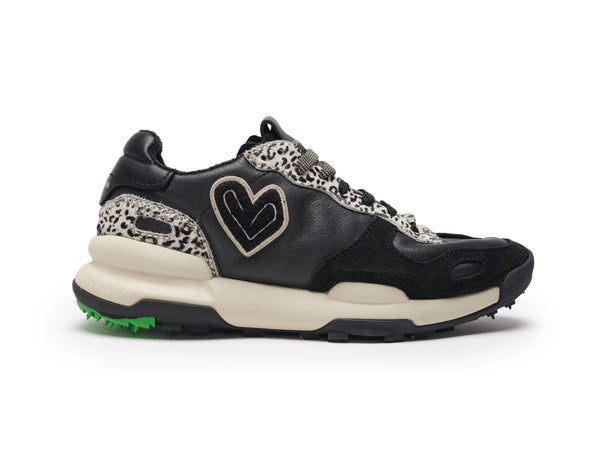 Satorisan Donna Scarpe Chacrona in Pelle Scamosciata Premium Nera