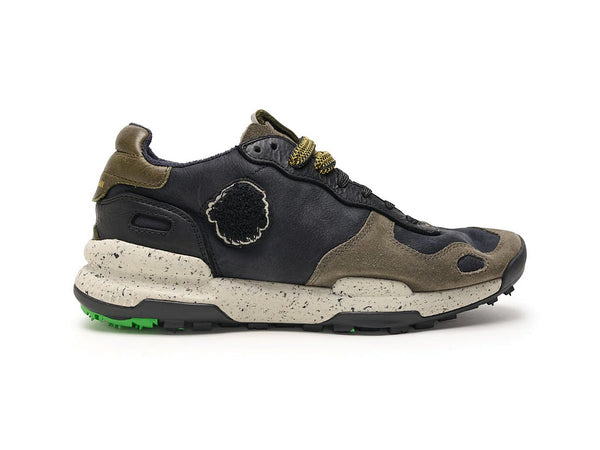 Satorisan Chacrona Scarpe Autunno Inverno Uomo Pelle Premium Nero Khaki 120090