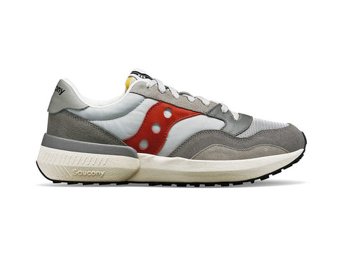 Saucony Jazz Originals Scarpe Uomo Next Camoscio Tessuto Grigio Rosso S70790-17