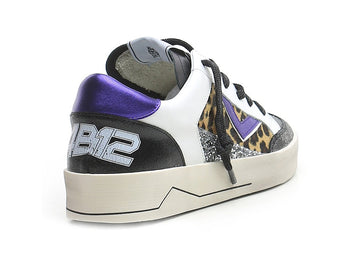 4B12 Kyle Lace-up Shoes Made in Italy Women Animalier Leather Upper