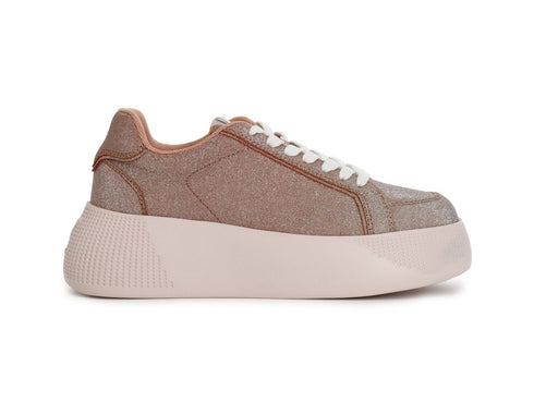 CafèNoir Sneakers Stringate Primavera Estate in Tessuto Rosa Pesca c1df9025-r043