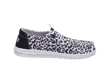 Hey Dude Scarpe Donna Estive Wendy Leopard in tessuto nero bianco 40735-097