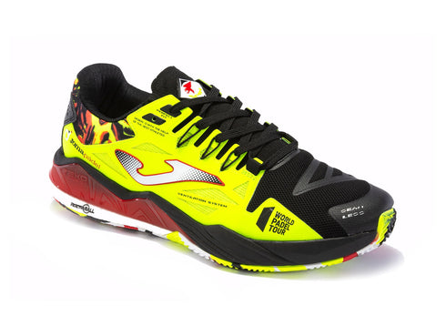 Joma Men's Shoes Padel T. Spin Black Yellow Fluo