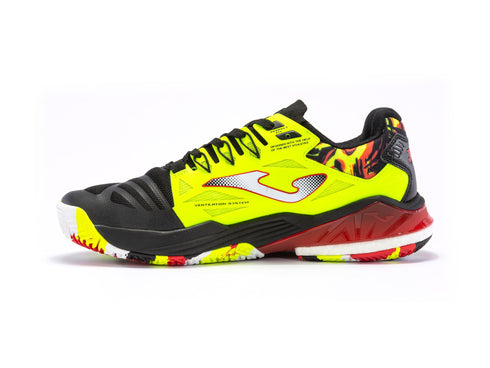 Joma Men's Shoes Padel T. Spin Black Yellow Fluo