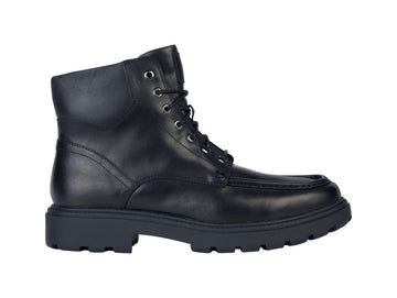 Geox Polacchini Invernali Spherica con Lacci e Zip Tomaia Pelle Nera U36FRE