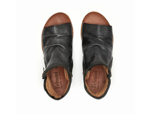 Felmini Low Heel Sandals with Soft Leather Upper