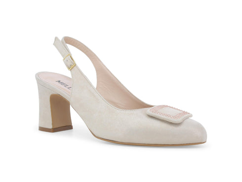 Melluso Décolleté Slingback Elegante per Cerimonia in Pelle
