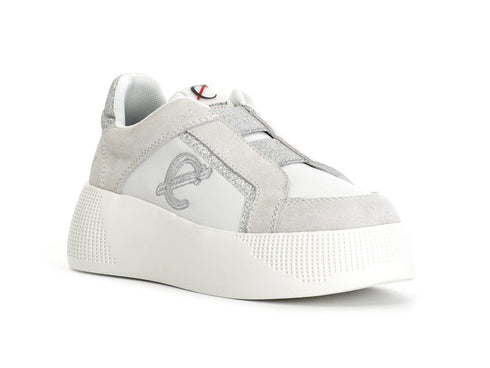 CafèNoir Slip-on Two Glitter Elastics Upper Leather Suede