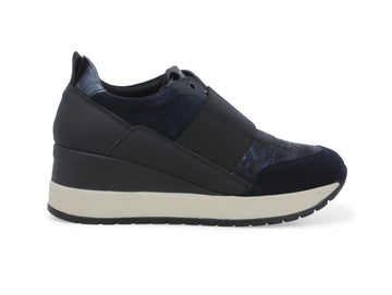 Melluso Scarpe Made in Italy Slip-on Zeppa Multimateriale Blu R25542W-244002