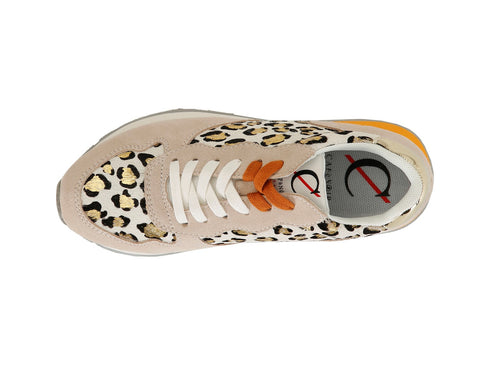 CafèNoir Women's Spring Summer Sneakers Animalier Suede