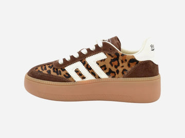 Back 70 Women's Sneakers XXL Platform Fur Leo in Tan