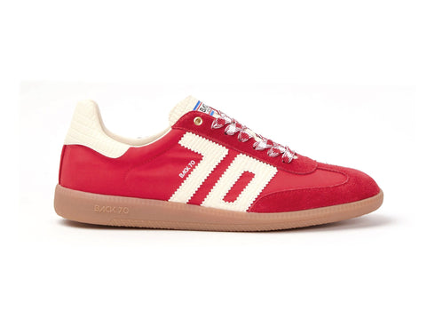Back 70 Sneakers Uomo Ghost 04: Versatili & Comode in Tessuto Rosso