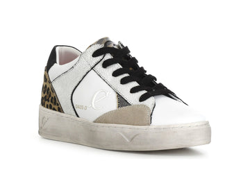 CafèNoir Women's Sneakers Versatile and Trendy Style Leather Upper