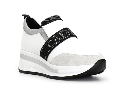 CafèNoir Winter Slip-on Elastic Logo Leather Upper
