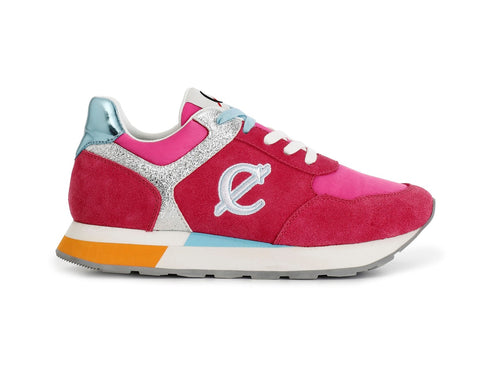 CafèNoir Sneakers Stringate Donna Camoscio Glitter Tessuto Fuxia C1DB6030-G001