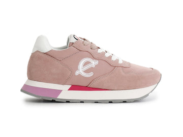 CafèNoir Donna Sneakers in Pelle Scamosciata e Tessuto Rosa Cipria C1DB6031-M001