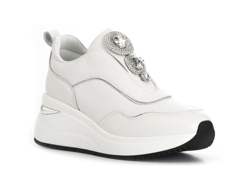 CafèNoir Donna Slip-on Gioiello Zeppa Tomaia Pelle