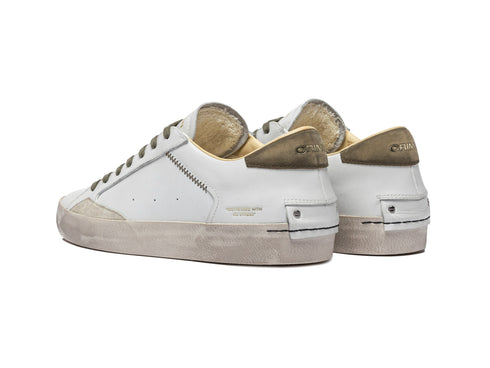 Crime London Distressed Army Green Men's Sneakers