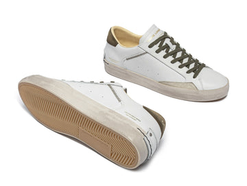 Crime London Distressed Army Green Men's Sneakers