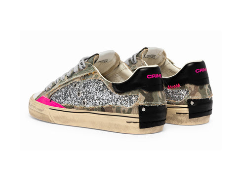 Crime London Sneaker Donna Deconstructed Camo Stardust