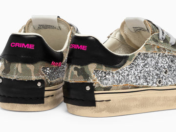 Crime London Sneaker Donna Deconstructed Camo Stardust