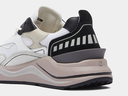 D.A.T.E Sneakers FUGA Men Upper Leather Fabric White Black