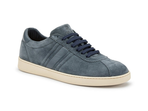 Frau Lightweight summer men's lace-up sneakers in suede