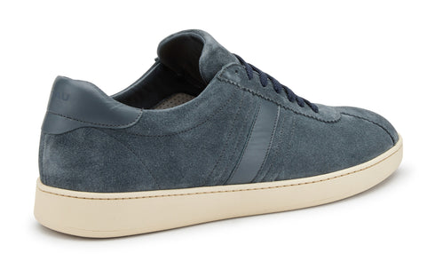 Frau Lightweight summer men's lace-up sneakers in suede