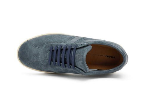 Frau Lightweight summer men's lace-up sneakers in suede