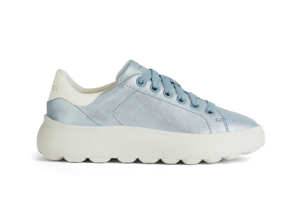 Geox Donna Sneakers Spherica EC4.1 Primavera Estate in Pelle Avio Blu D45TCC