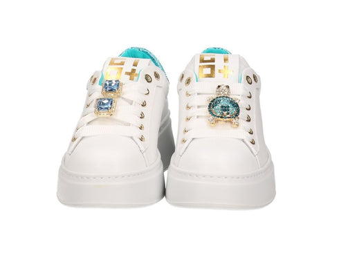 Gio+ Sneakers PIA252A Made in Italy Gioiello Tartaruga Tomaia Pelle