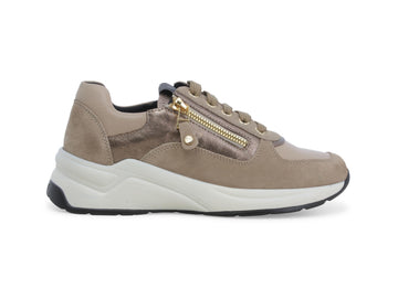Melluso Sneakers Stringate con Cerniera Lampo Tomaia Pelle Beige R25731W-238841