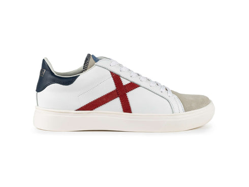 Munich Rete 104 Scarpe Uomo Casual in Pelle e Camoscio Bianco 8080104