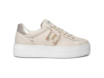 Nero Giardini Donna Sneakers Made in Italy Tomaia in Pelle Milk e409967d-710