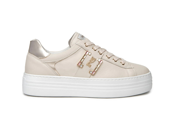 Nero Giardini Donna Sneakers Made in Italy Tomaia in Pelle Milk e409967d-710