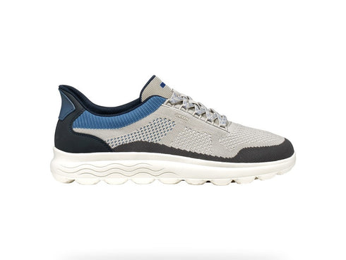 Geox Sneaker Uomo Spherica Plus Grigio Chiaro e Navy
