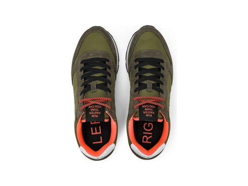 SUN68 Men's Sneakers Tom Fluo Military Green