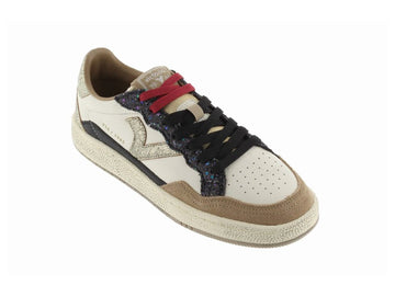Victoria Smash Sneaker Multimateriale con Glitter e Doppi Lacci