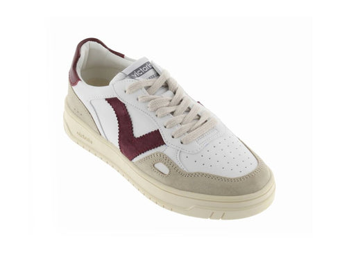 Victoria Seul Women's Sneaker White and Bordeaux Upper