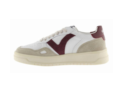 Victoria Seul Women's Sneaker White and Bordeaux Upper