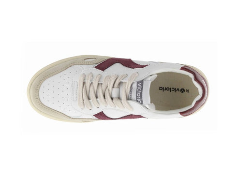 Victoria Seul Women's Sneaker White and Bordeaux Upper