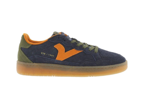 Victoria Smash Sneaker Uomo in Camoscio Blu Navy e Arancione 806111