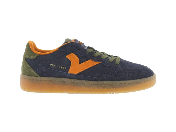 Victoria Smash Sneaker Uomo in Camoscio Blu Navy e Arancione 806111