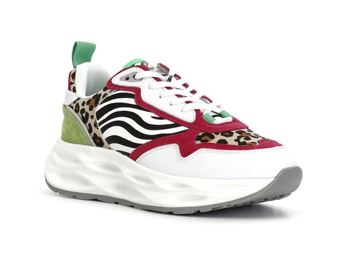 CafèNoir Women Sneakers Lace-up Animalier Multi Upper