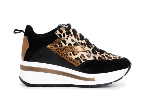 CafèNoir Donna Sneakers Zeppa Tomaia Animalier C1DN1002-S021