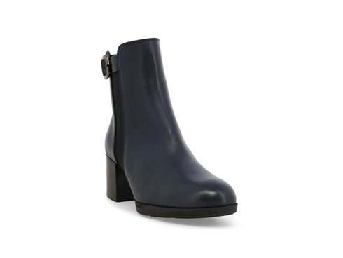 Melluso Stivaletto Elegante Donna Blu Navy in Pelle con Tacco