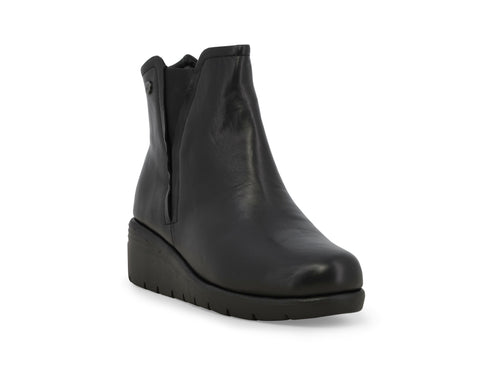 Melluso Stivaletto Comfort Nero Pelle con Zeppa e Zip