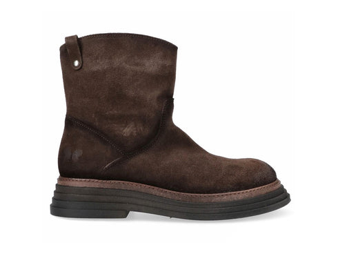 Felmini Stivaletti Biker Invernali Donna in Camoscio Testa di Moro e395