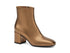 Frau Classic Elegant Wide Heel Ankle Boots in Laminated Leather